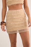 NASTY GAL Droplet Embellished Mini Skirt