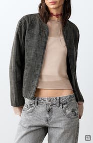 MANGO TEEN Floral Embroidered Jacket