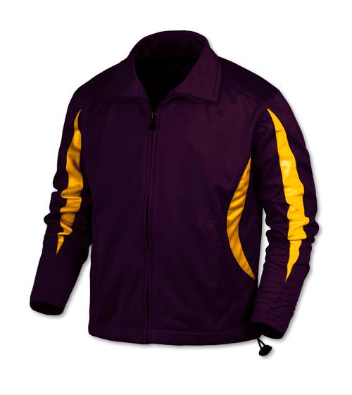Benben Crescent Tricot Winter Jacket In Purple