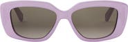 CELINE Triomphe 55mm Rectangular Sunglasses