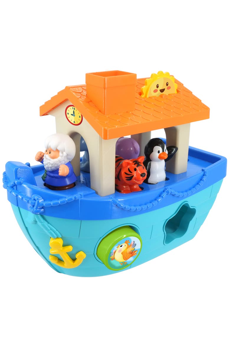 Shape-Sorting Noah's Ark Boat Playset, Main, color, Multicolored