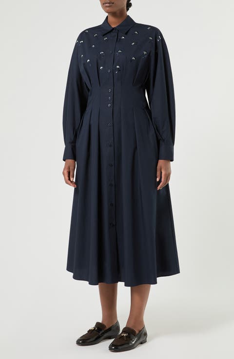 Sante Embroidered Cotton Shirtdress