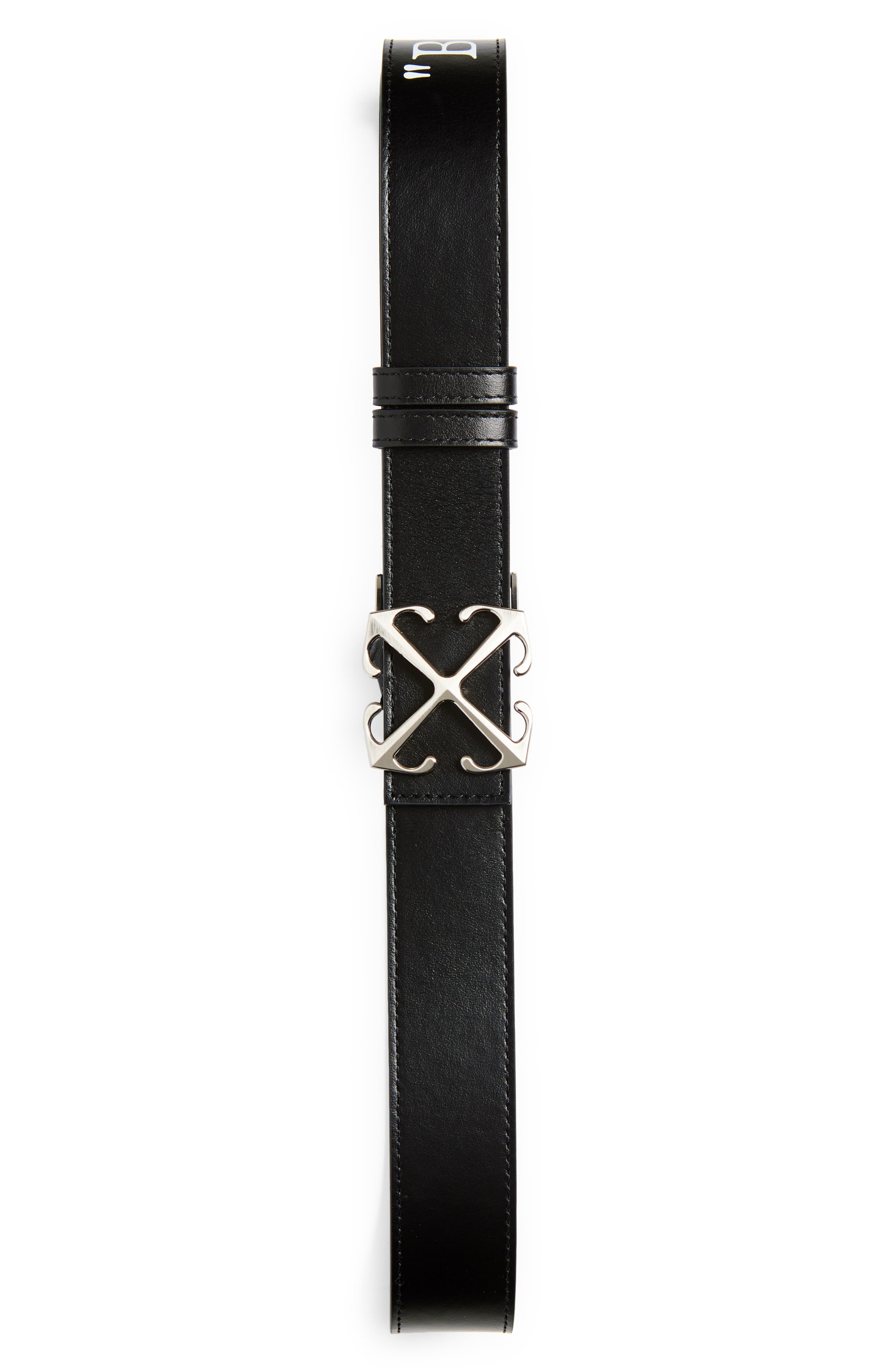 off white arrow leather belt