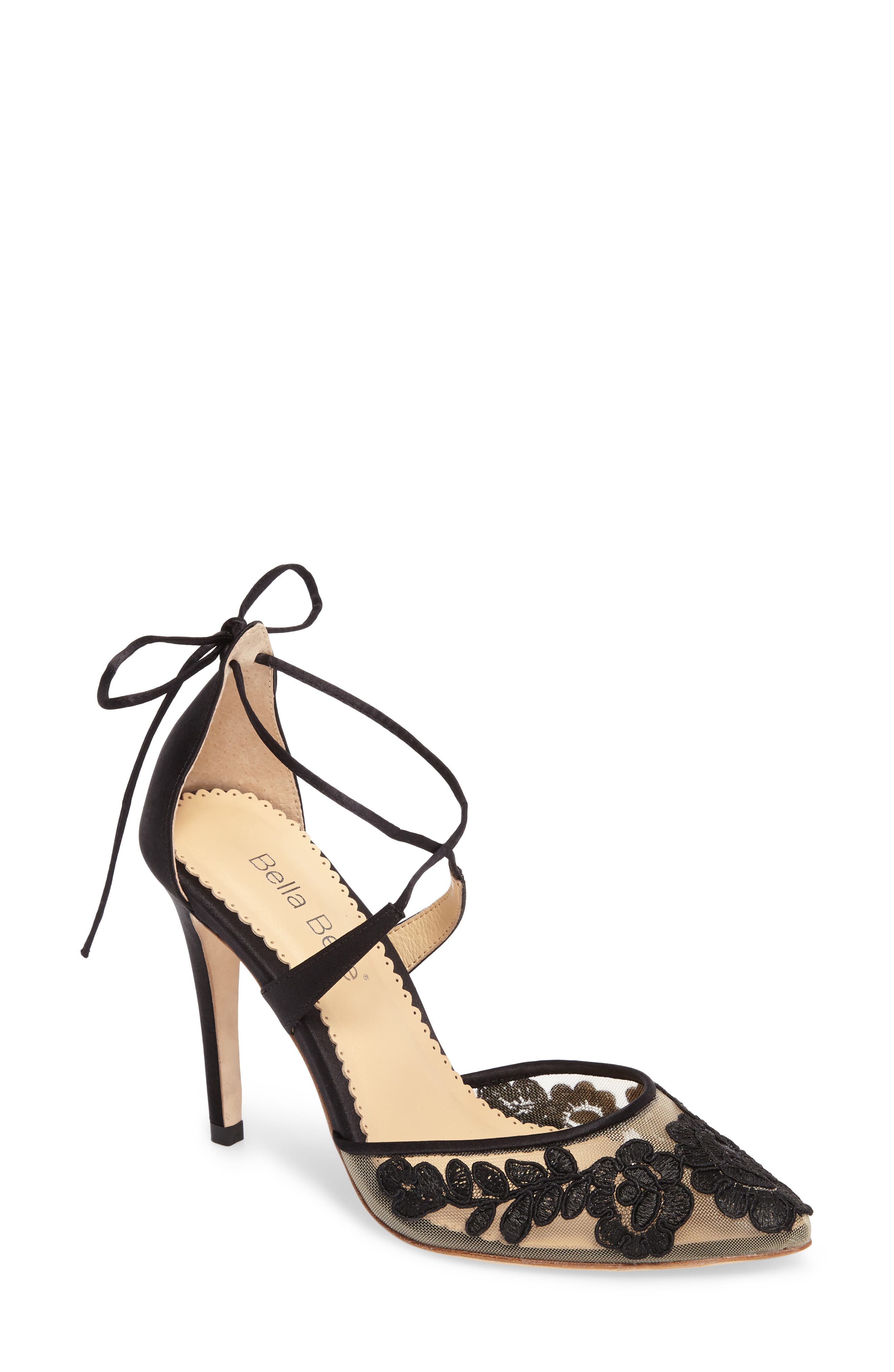 Bella Belle Anita Illusion Lace Cross Strap Pump, Main, color, 