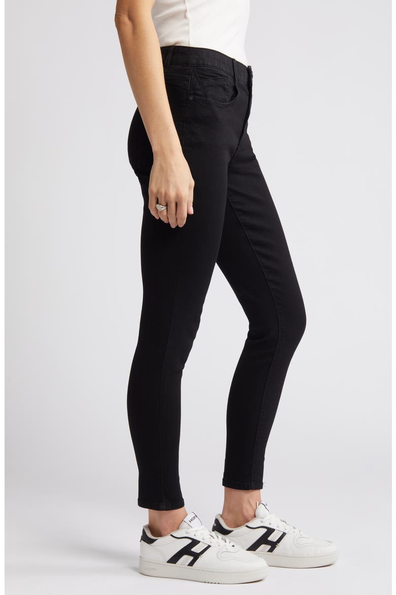 Sophie High Waist Ankle Skinny Jeans, Alternate, color, BLACK