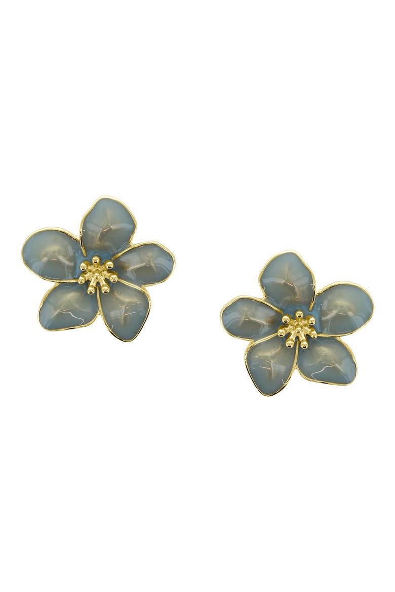 Blossom Stud Earrings, Main, color, GOLD / BLUE