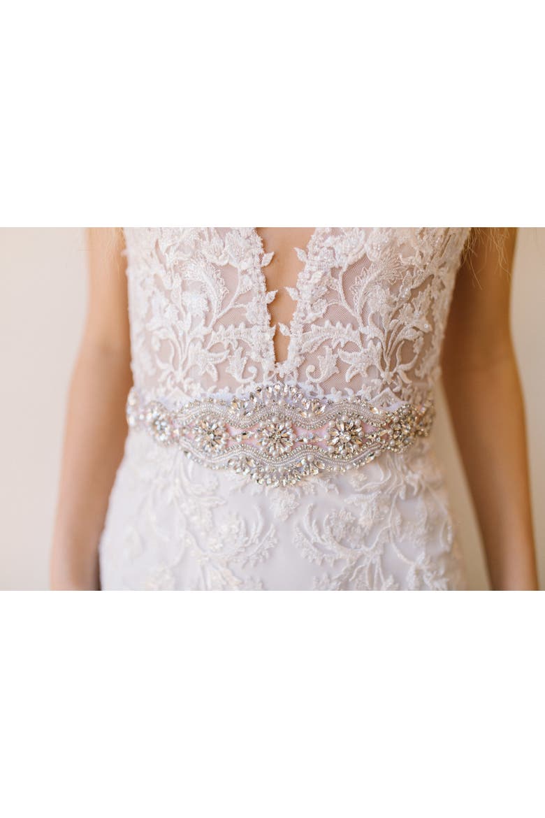 Alessia Bridal Belt, Alternate, color, Silver