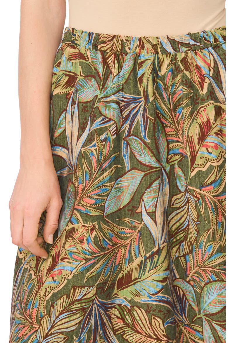 Elastic Waist Midi Skirt, Alternate, color, CLOVER-301