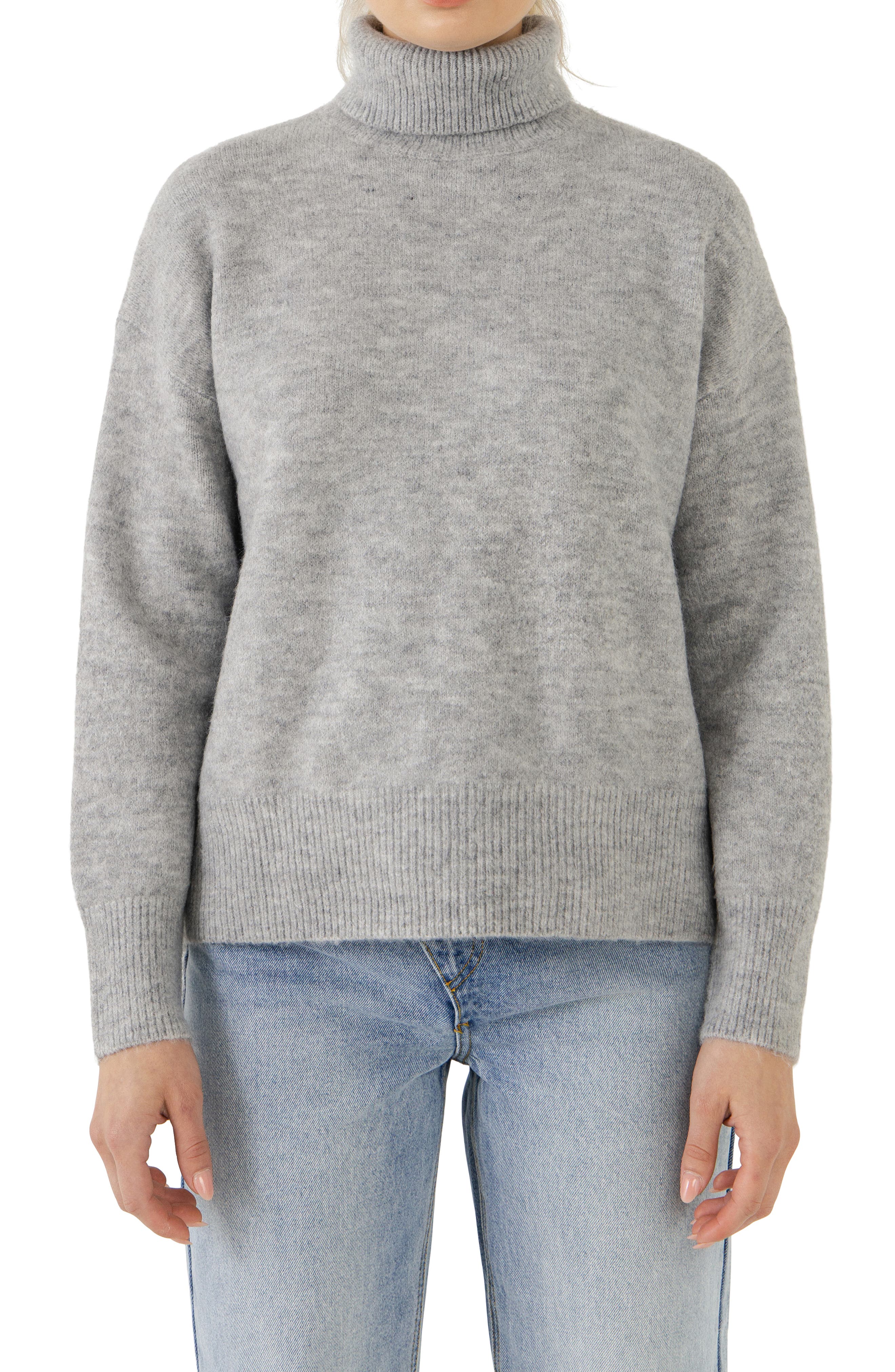 Notch Hem Turtleneck Sweater - image 3