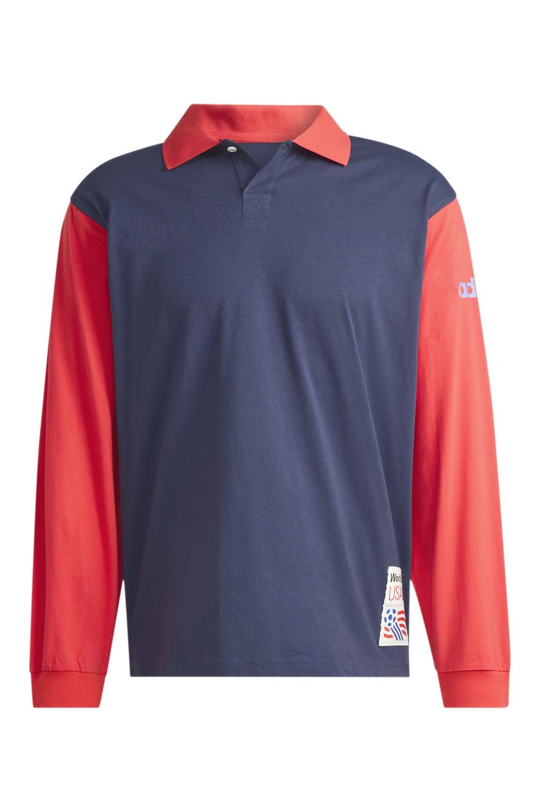 World USA Long Sleeve Rugby Shirt, Alternate, color, NOBLE INK