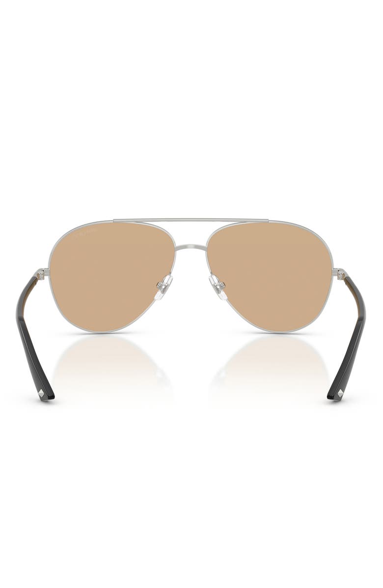 Jimmy Choo 58mm Pilot Sunglasses, Alternate, color, Silver / Light Yellow