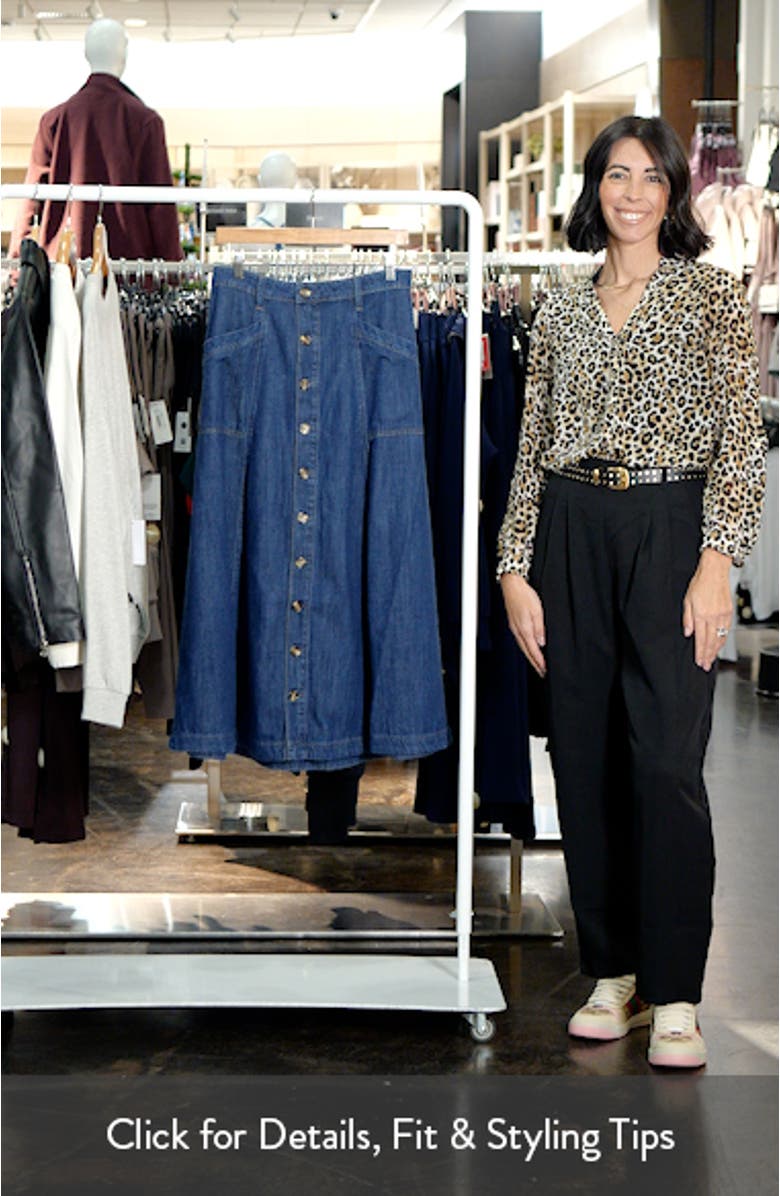 The Lila Denim Maxi Skirt, sales video thumbnail