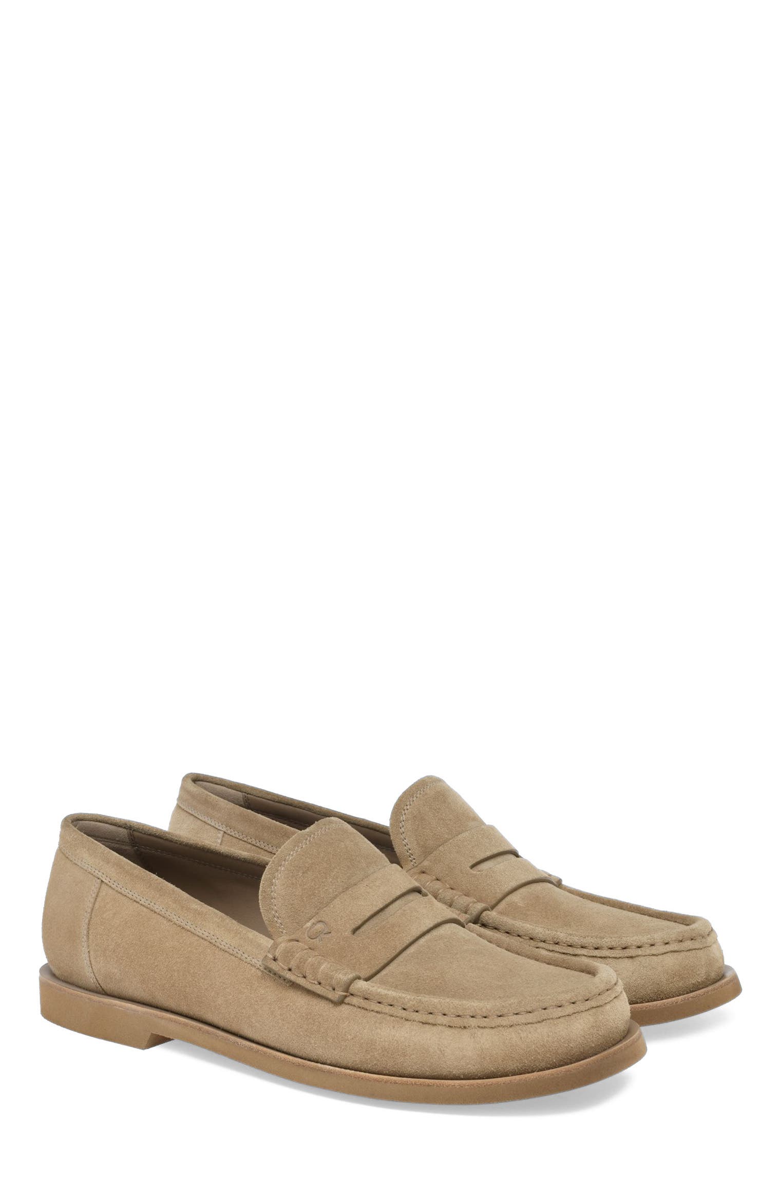 Gianvito Rossi Vernon Mocassin, Alternate, color, Brown Suede Leather