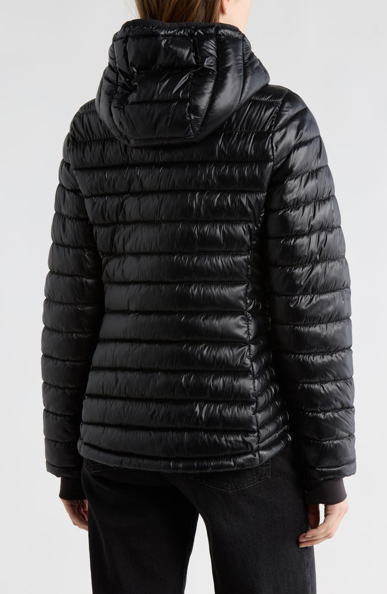 Tommy Hilfiger Zip Hooded Packable Puffer Jacket, Alternate, color, Black