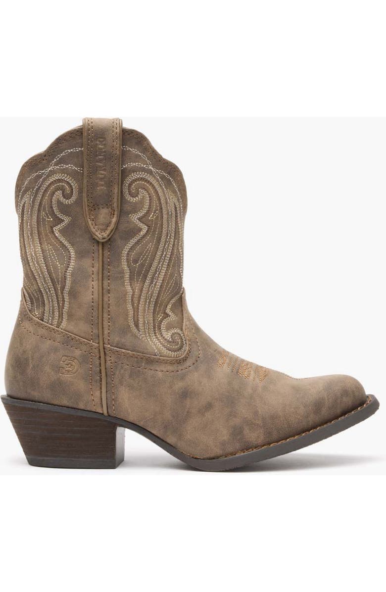 DURANGO Women's Distressed Shortie Western Boot, Main, color, Driftwood