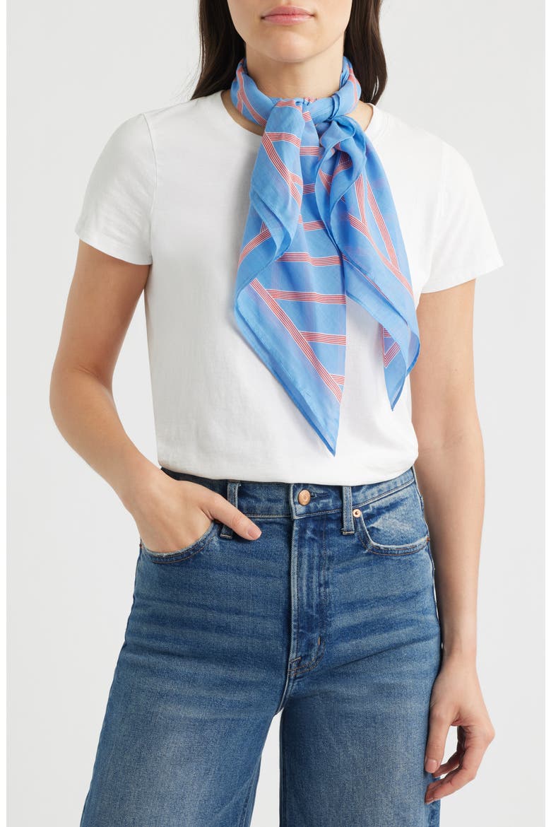 Medium Cotton Bandana, Main, color, CALM BLUE