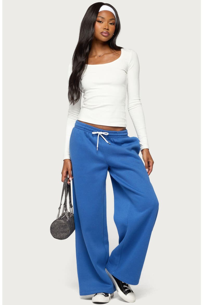 Kamari Low Rise Wide Leg Sweatpants, Alternate, color, BLUE
