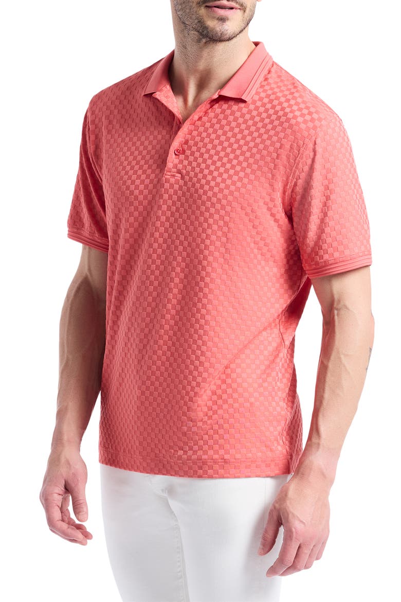Aaron Knit Polo, Alternate, color, CORAL