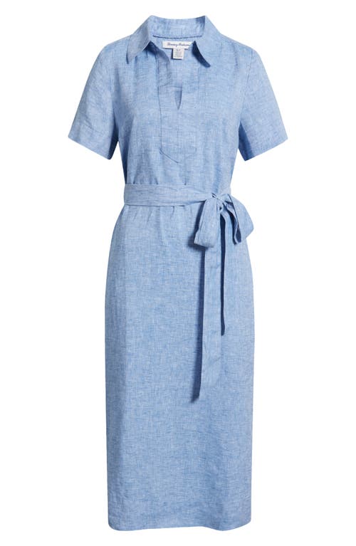 TOMMY BAHAMA TOMMY BAHAMA COSTALINA LINEN MIDI DRESS