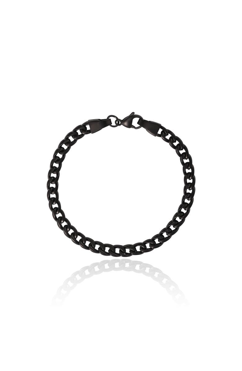 Lucky Brand Figaro Chain Bracelet, Main, color, Black