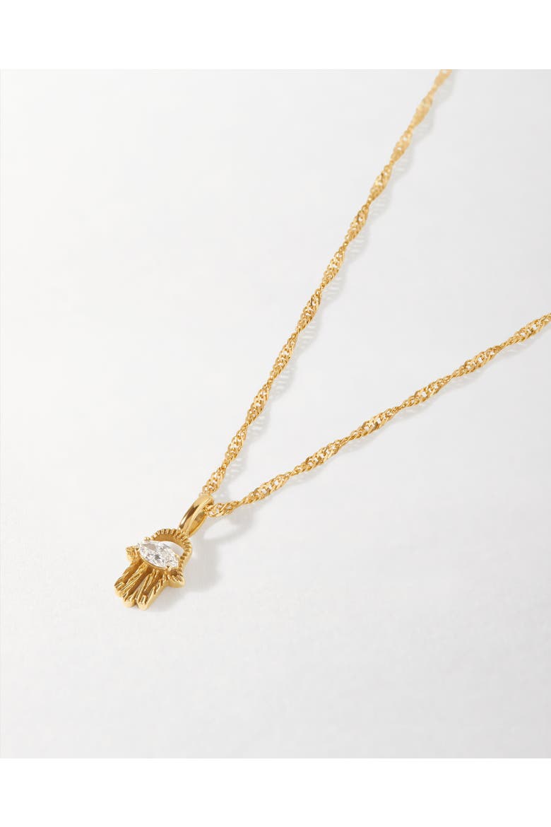 Hamsa Diamond Necklace, Alternate, color, Hamsa