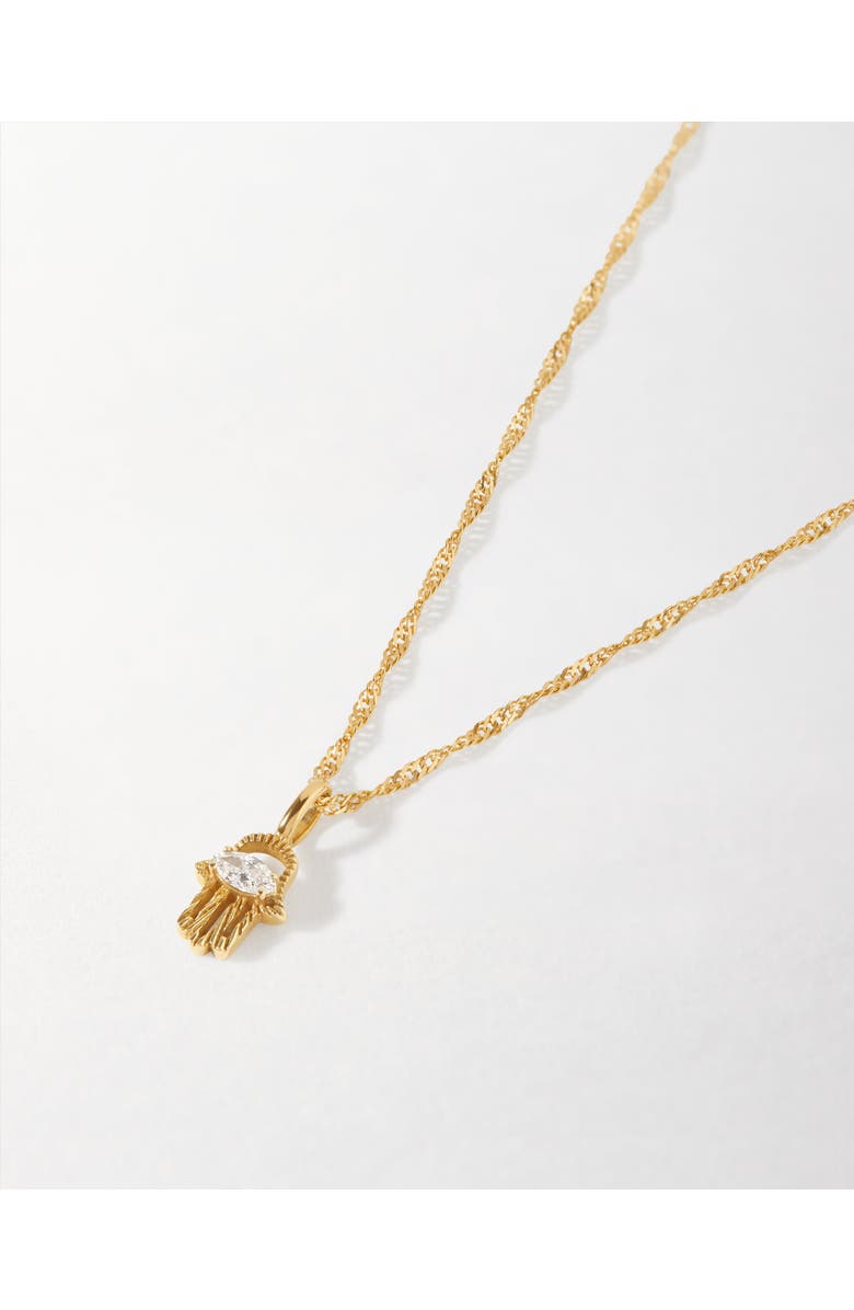 Edge of Ember Hamsa Diamond Necklace, Alternate, color, Hamsa