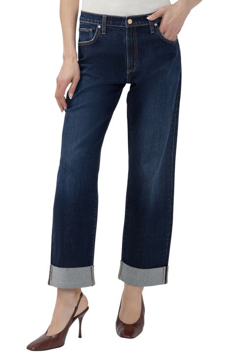 Willow High Waist Cuffed Relaxed Straight Legs