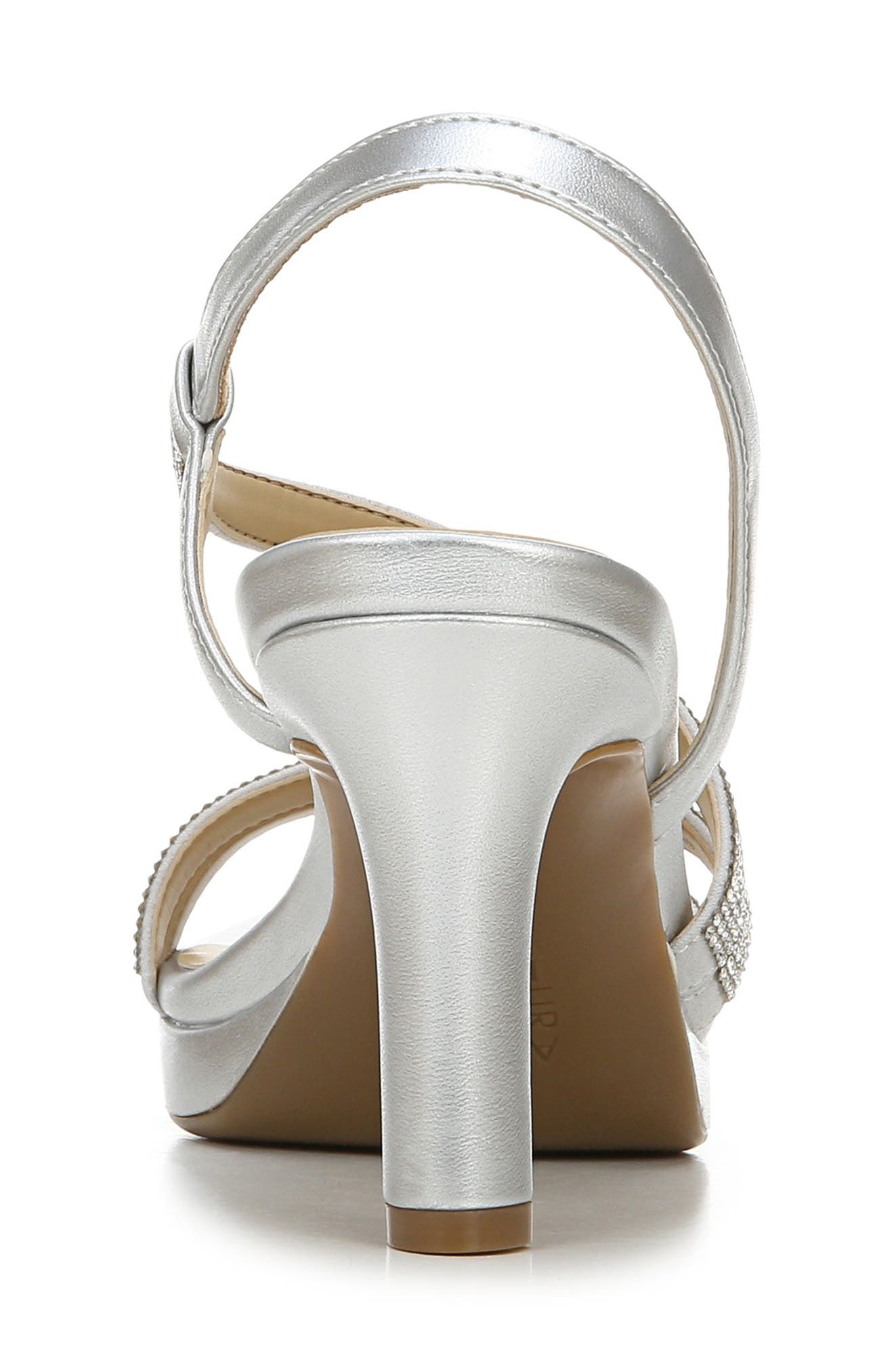 Naturalizer Brenta Slingback Sandal - Wide Width Available, Alternate, color, Silver