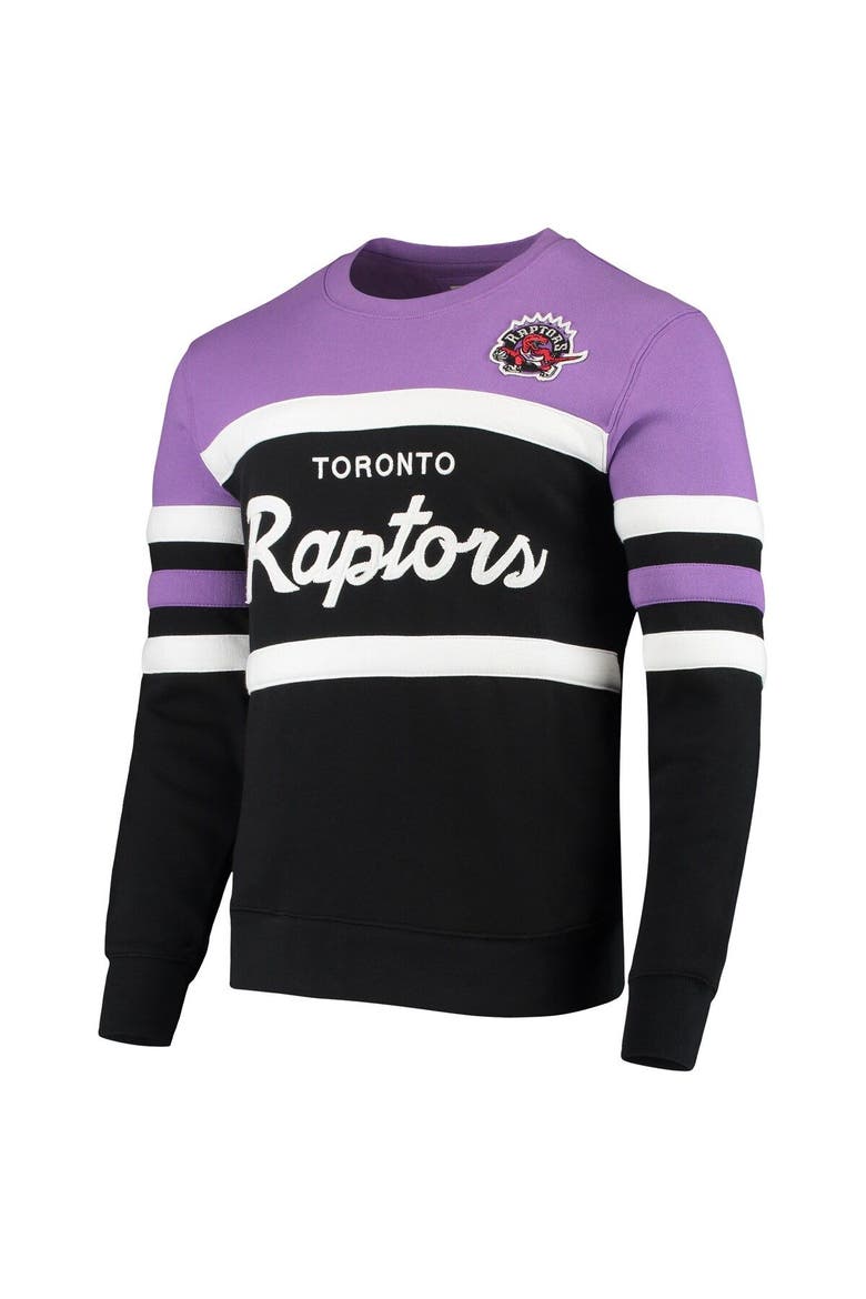 Men's Mitchell & Ness Black Toronto Raptors Script Head Coach Pullover Sweatshirt, Alternate, color, Black