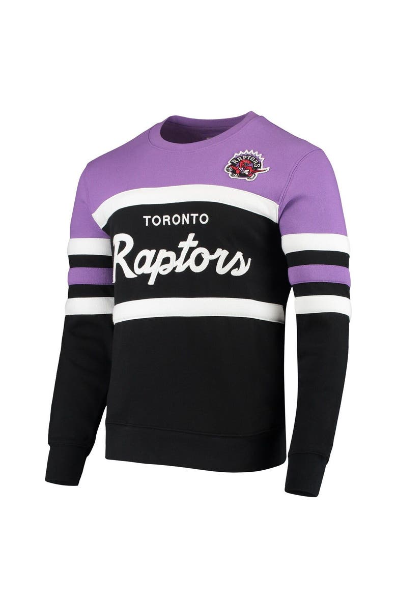 Mitchell & Ness Men's Mitchell & Ness Black Toronto Raptors Script Head Coach Pullover Sweatshirt, Alternate, color,