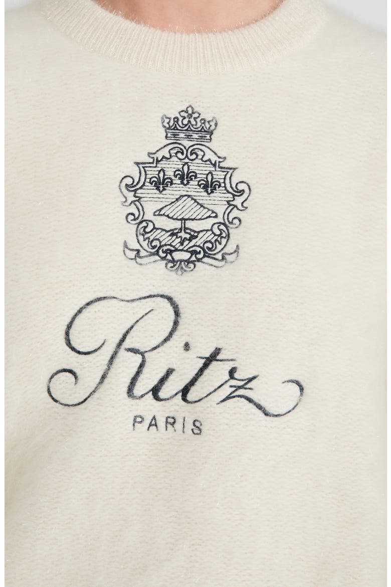 x The Ritz Paris Cashmere Blend Glow Sweater, Alternate, color, CLOUD