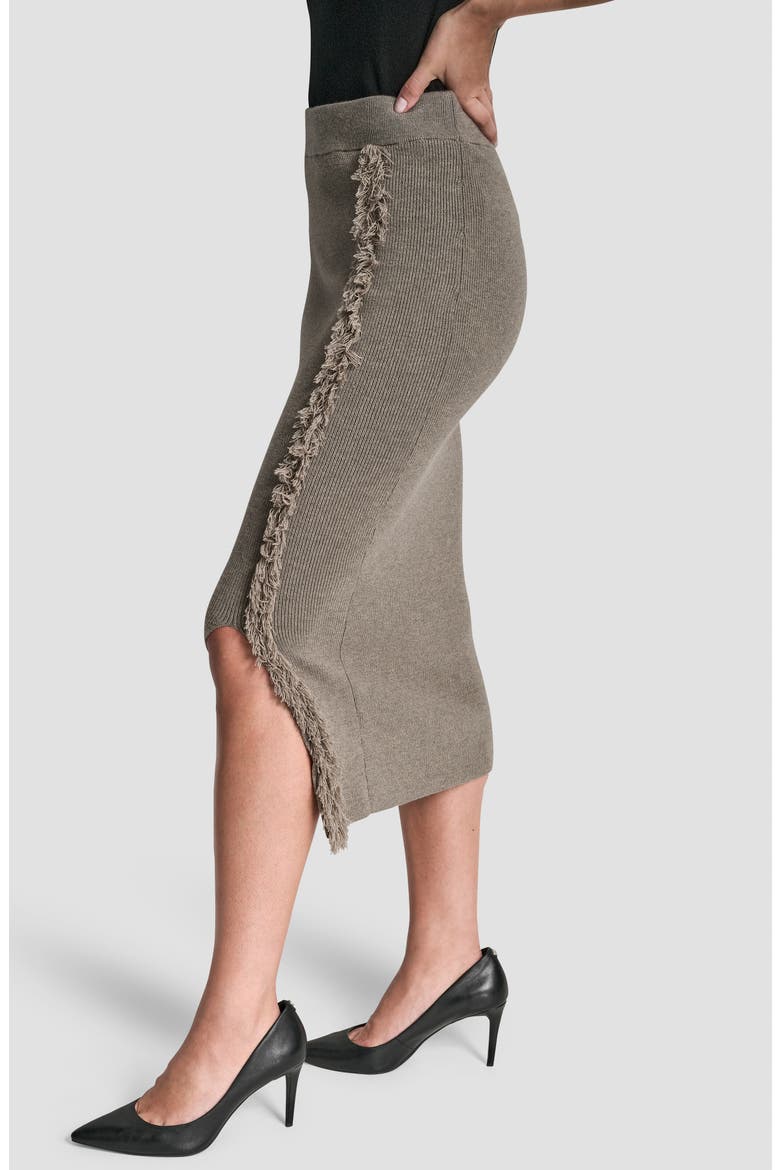 Fringe Detail Sweater Skirt, Alternate, color, CITY TAUPE HEATHER