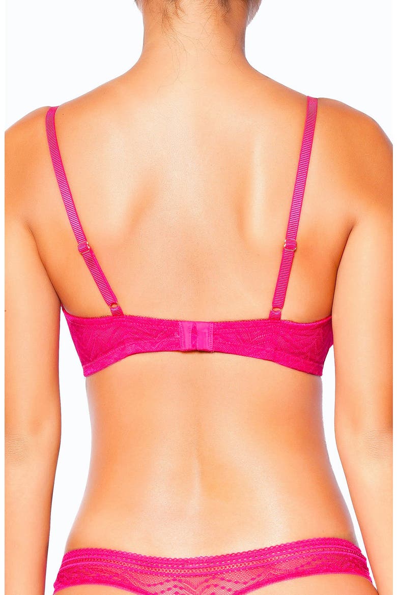 Eclantante Lace Bra, Alternate, color, FUSHIA
