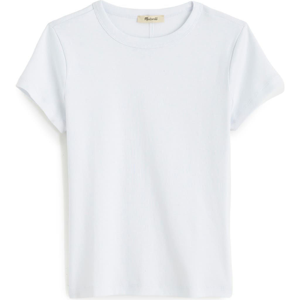 Madewell The '90s Crewneck Compact Cotton T-shirt In White
