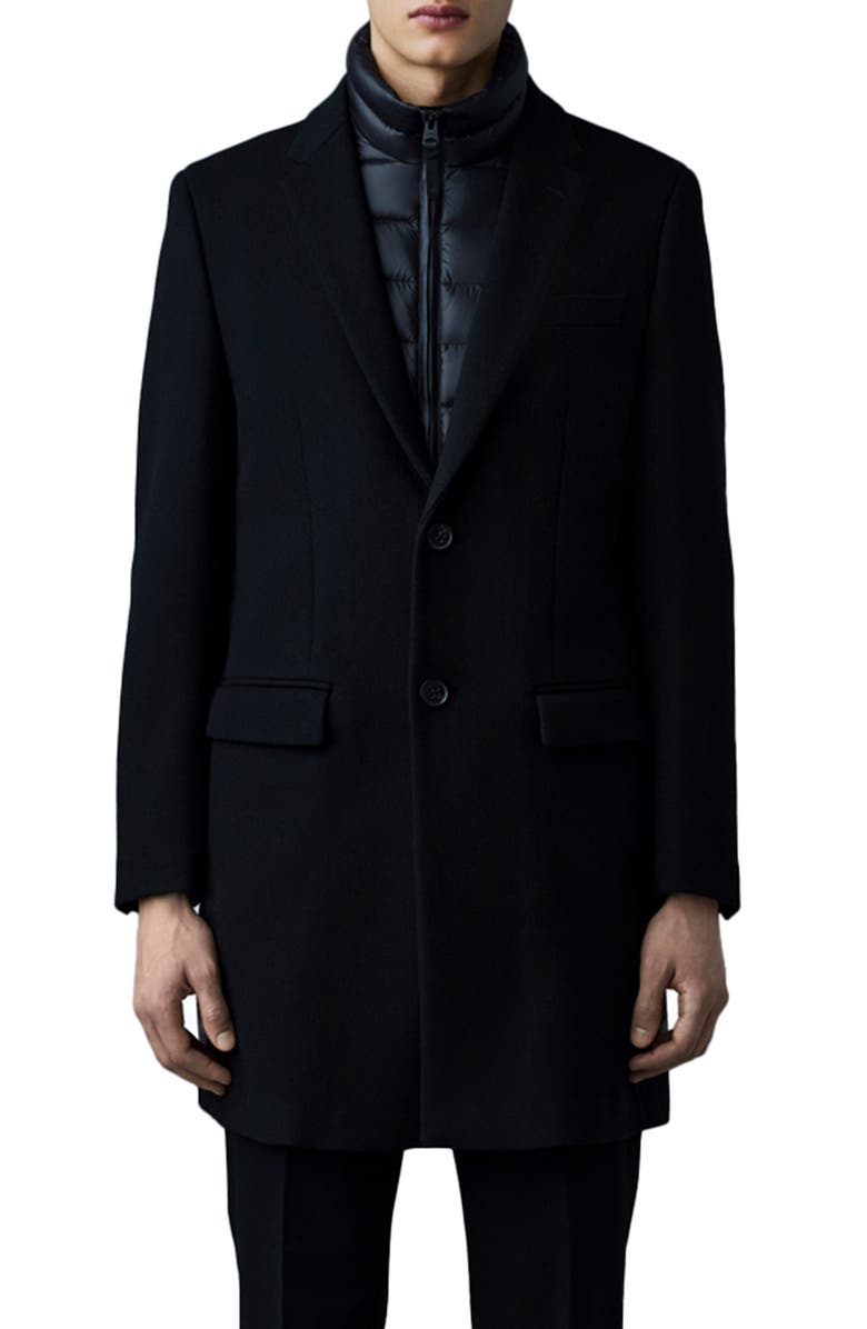 Mackage Skai-Z Wool Blend Coat with Removable Down Bib, Main, color, 