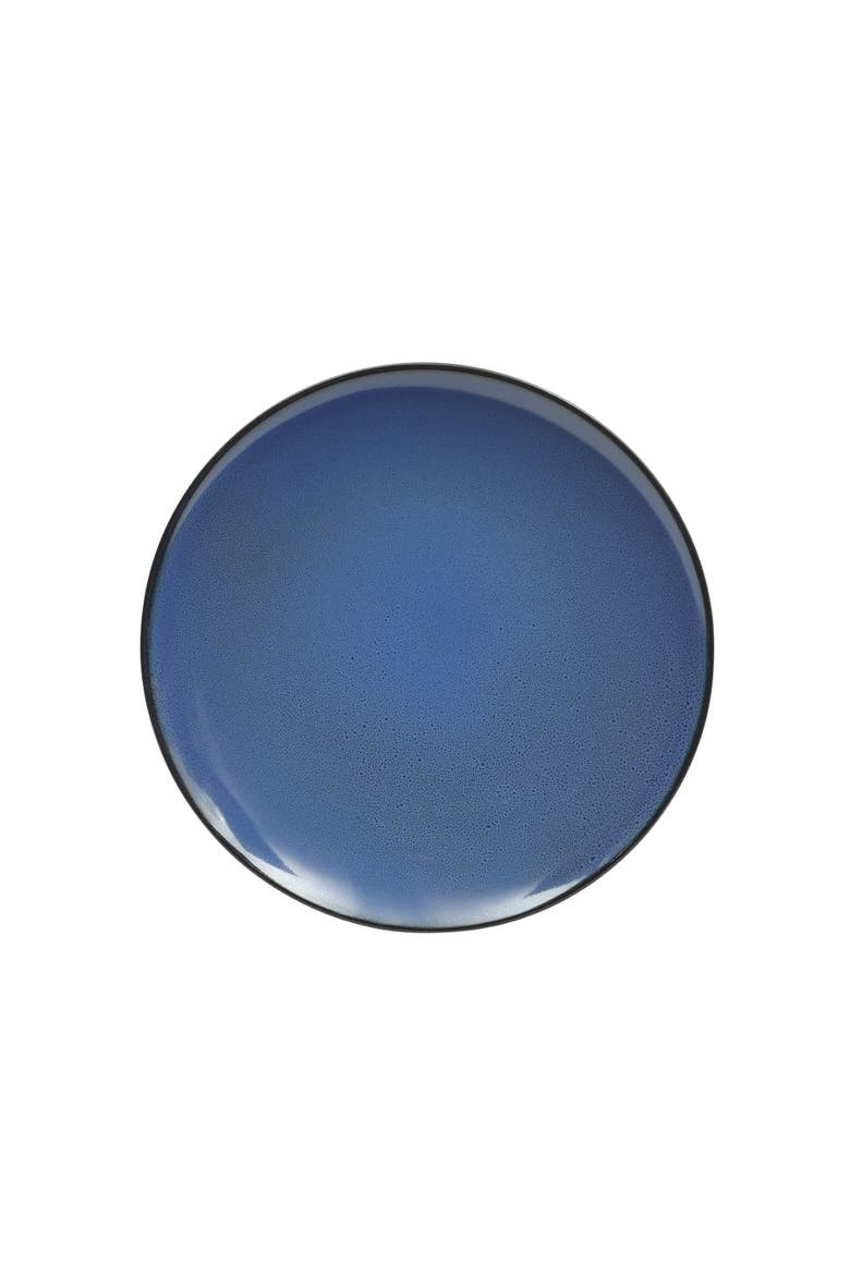 Soho Lounge Round 16-Piece Stoneware Dinnerware Set, Service for 4, Alternate, color, Blue/Black