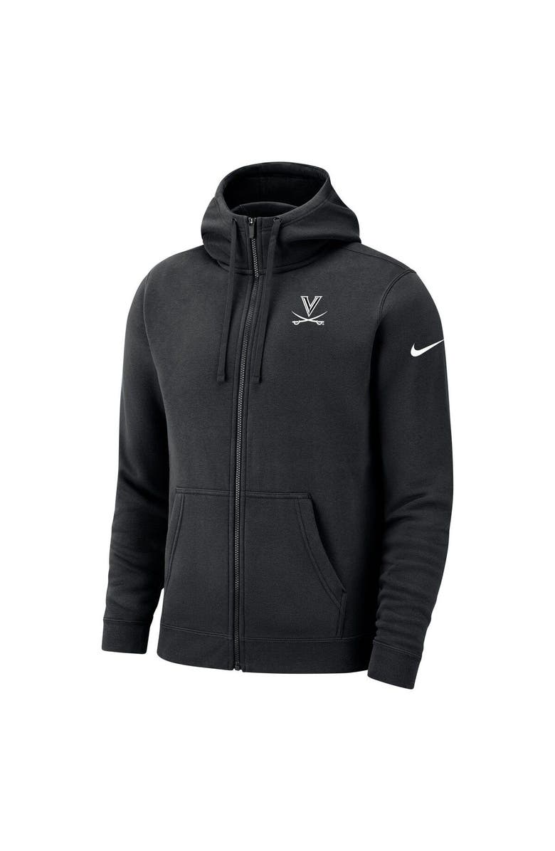 Nike Men's Nike Black Virginia Cavaliers Dark Mode 2.0 Club Fleece Full-Zip Hoodie, Alternate, color, 