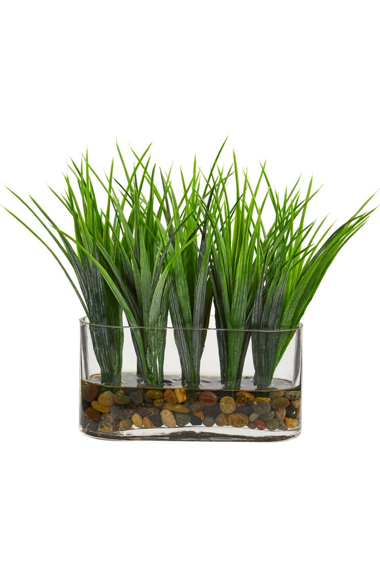 NEARLY NATURAL Vanilla Grass Artificial Plant in Oval Vase, Main, color, Green
