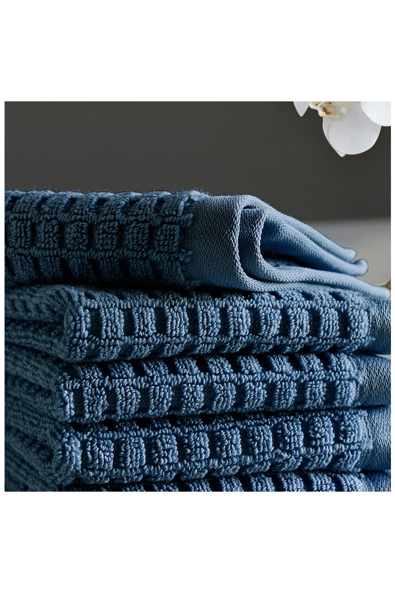 Quick Dry 6-Pack Cotton Washcloths, Alternate, color, DENIM