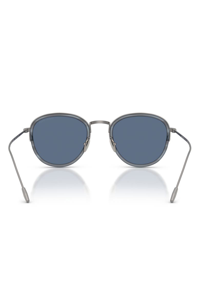 AX Armani Exchange 50mm Round Sunglasses, Alternate, color, Gunmetal / Dark Blue