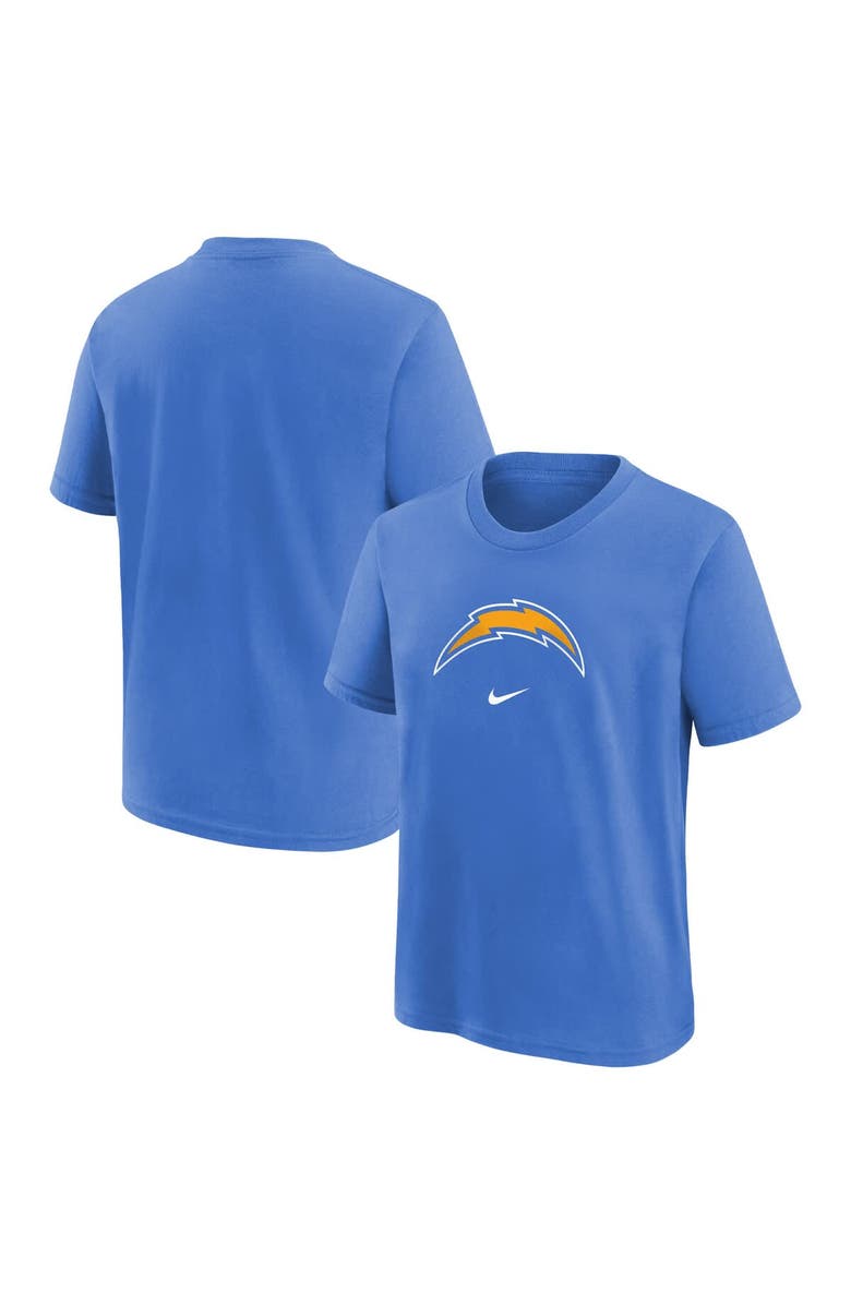 Nike Preschool Nike Powder Blue Los Angeles Chargers Team Wordmark T-Shirt, Main, color, 