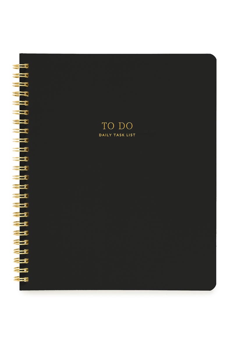 Sugar Paper To Do Spiral Notebook, Main, color, Black