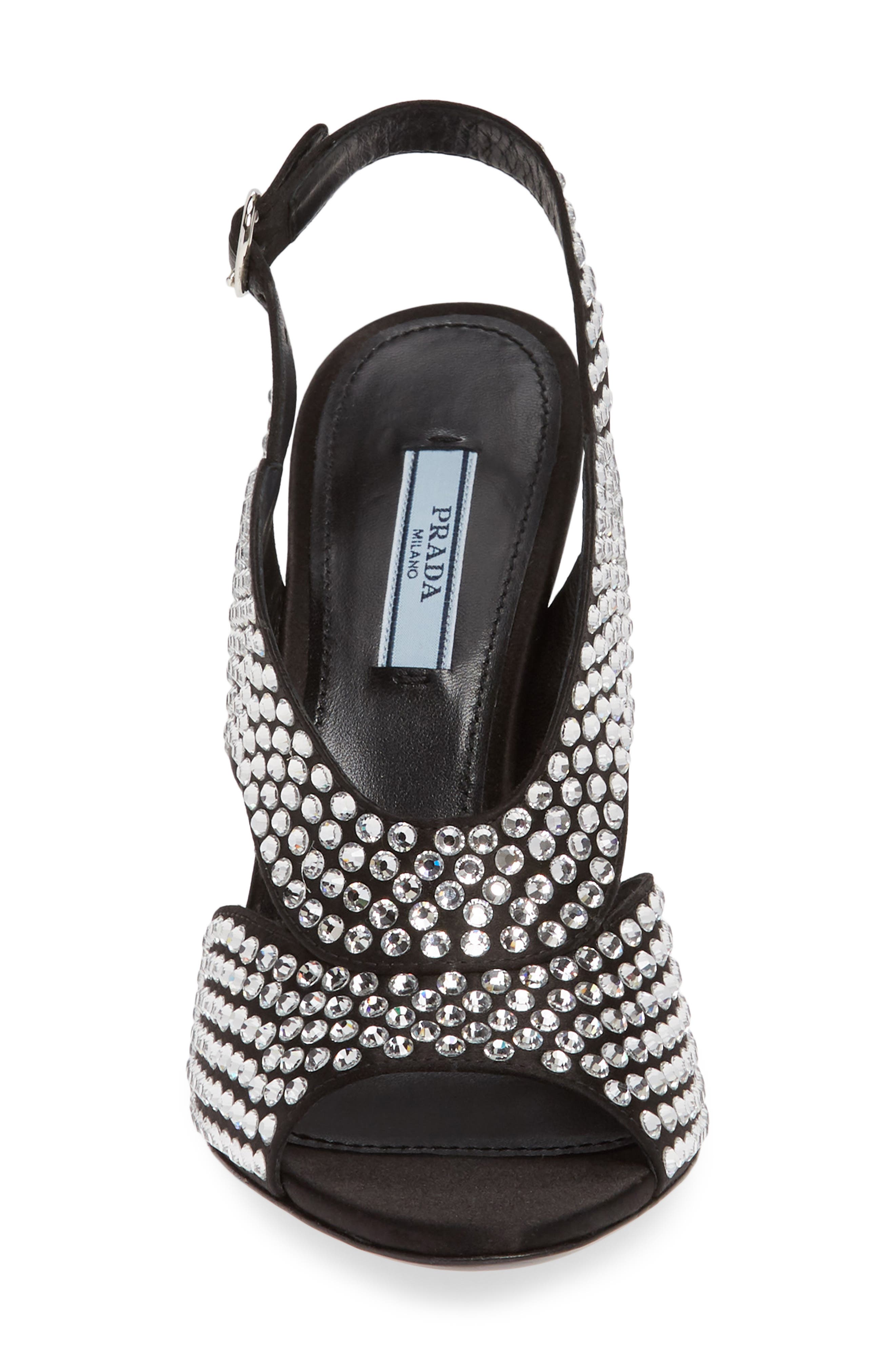 Prada Jewel Slingback Sandal, Alternate, color, 