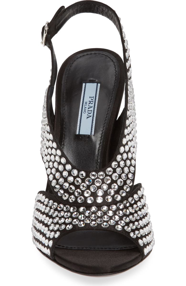 Prada Jewel Slingback Sandal, Alternate, color,