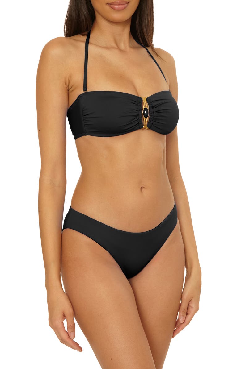 Becca 'Twist & Turns' Bikini Bottoms, Alternate, color, Black