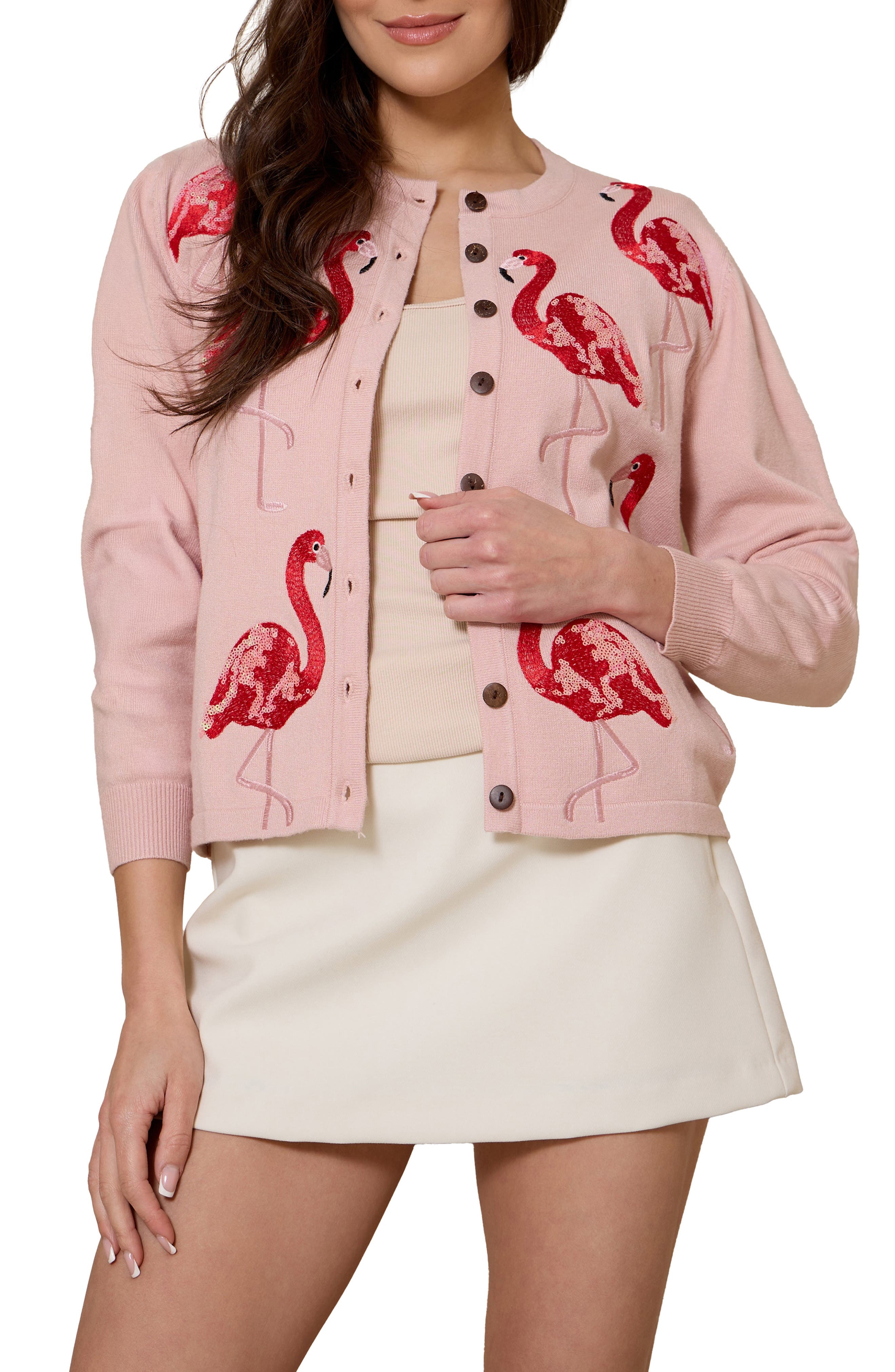 SAACHI Flamingo Cardigan