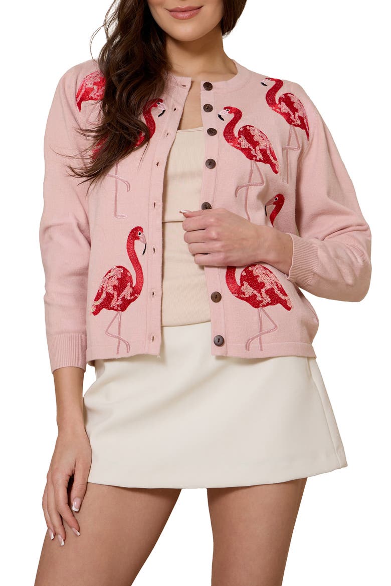 Flamingo Cardigan, Main, color, PINK