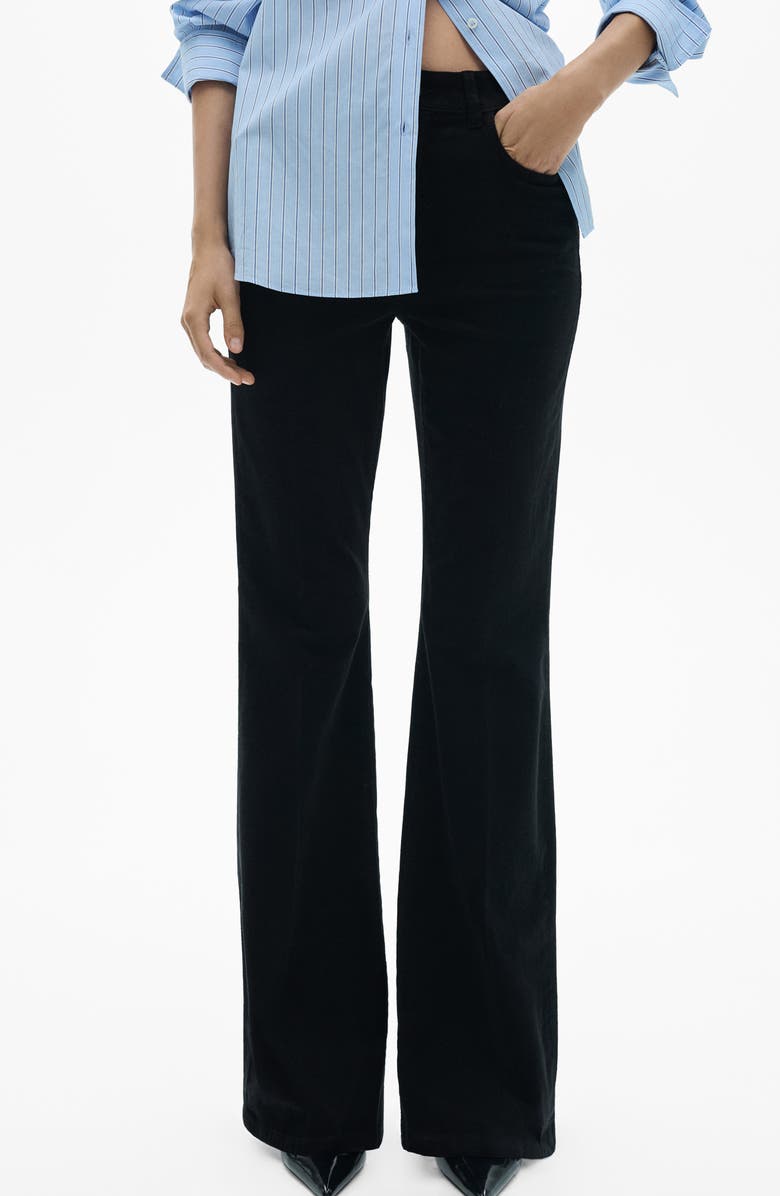 MANGO Violeta Flared Stretch Corduroy Jeans, Main, color,