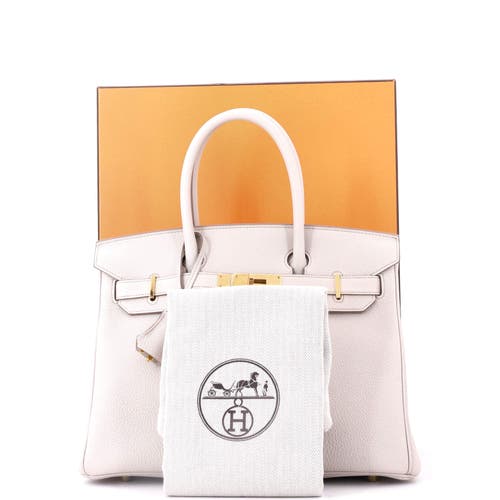 Pre-owned Hermes Hermes Birkin Handbag Light Togo With Gold Hardware 30 In Gray