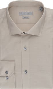 Perry Ellis Slim Fit Quad Grid Dress Shirt